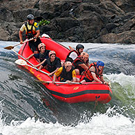 White-water rafting on the Victoria Nile, Uganda, Africa