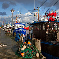 Fishing boats in the harbor at Sassnitz, island of Ruegen, Mecklenburg-Western Pomerania, Germany