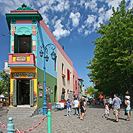 The Caminito of tango lore in the barrio La Boca, Buenos Aires, Argentina