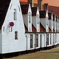 The white God's houses near the concert hall, Bruges, Belgium