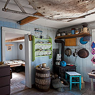 Interior of traditional house at the Uummannaq Museum, North-Greenland, Greenland