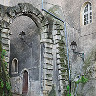 Old town gate in the Rue Large at Luxembourg, Grand Duchy of Luxembourg