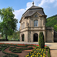 The rococo pavilion and municipal park at Echternach, Grand Duchy of Luxembourg