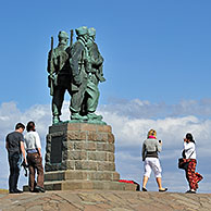 Commando Memorial, bronze monument by Scott Sutherland to commemorate the commando units who trained here during the second world war, Spean Bridge, Highlands, Scotland, UK